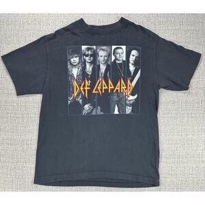 Vintage Def Leppard Shirt Mens Large Black Adrenalize Band Tee Giant USA 90s